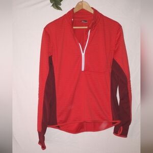 Nike Sphere Thermal Jacket Athletic Running Women's Red Quarter-Zip Top Large
